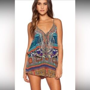 Camilla Franks sz 3 Braided Nation 100% silk playsuit